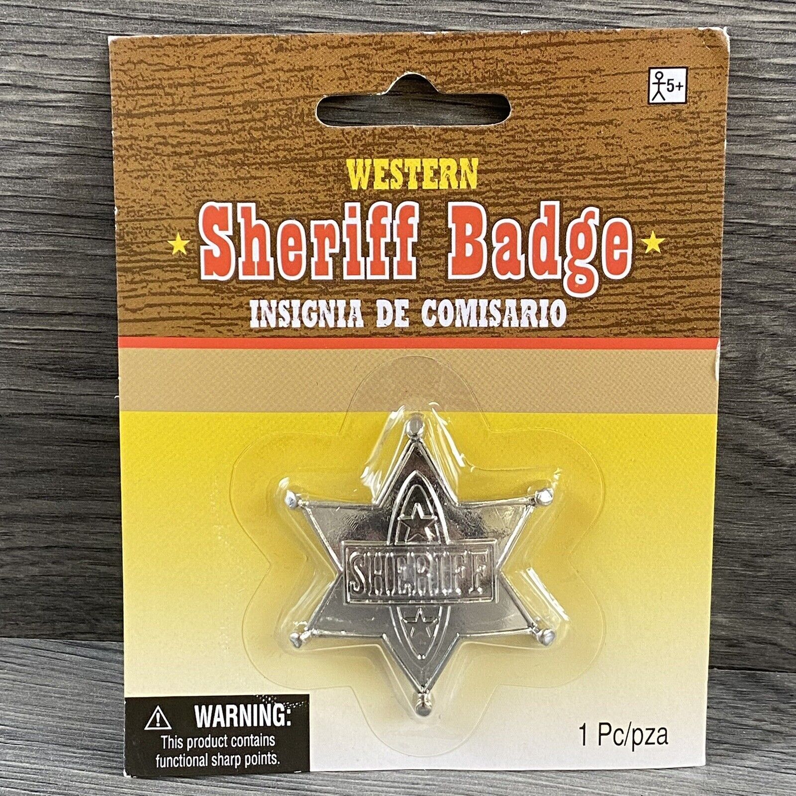 Western Sheriff Badge Toy Fancy Dress Up Halloween Costume Accessory Plastic