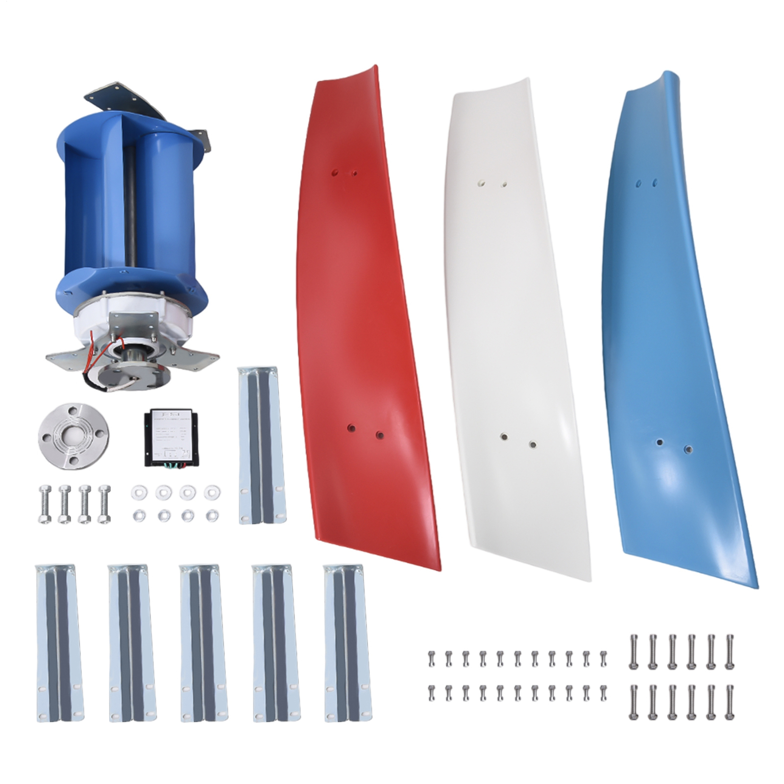3000W Vertical Axis Wind Turbine Generator DC 12V Controller Home Windmill Kit