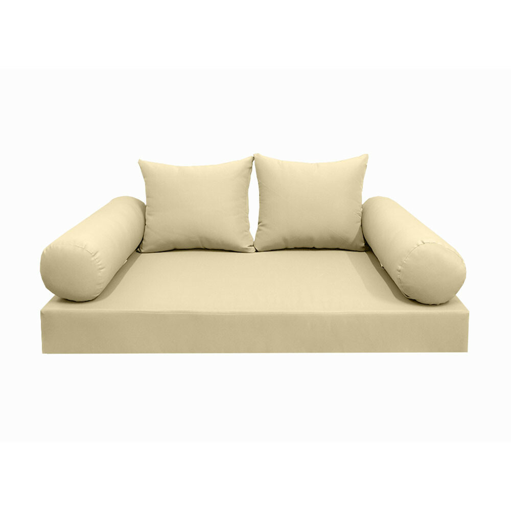 S4 AD103 Twin Size 5PC Knife Edge Daybed Mattress Cushion Bolster Complete Set