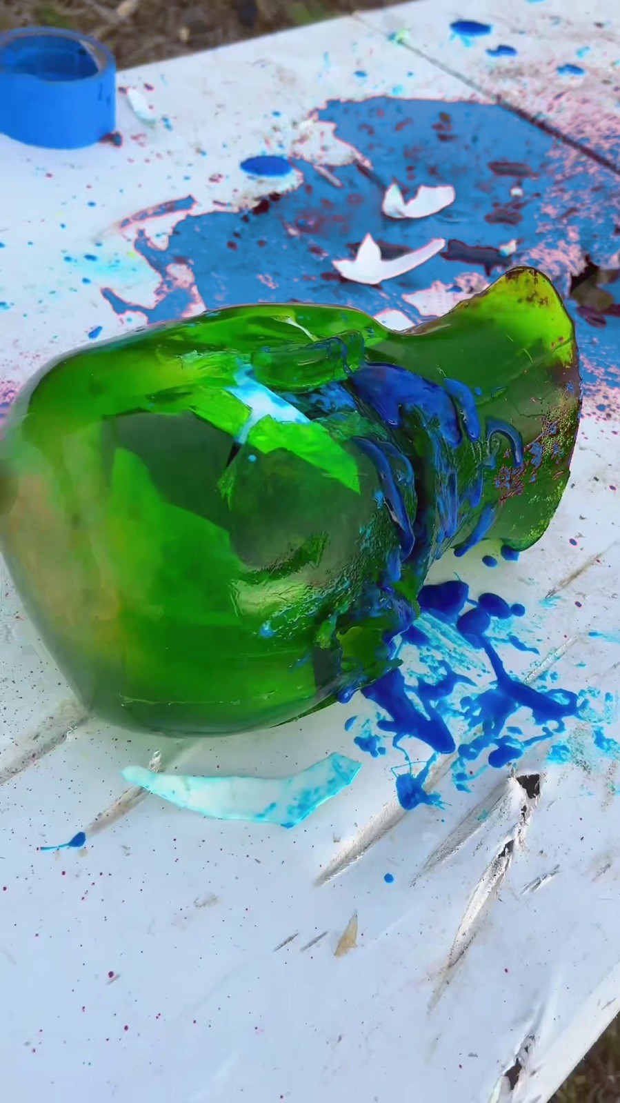 Zombie Ballistic Gel Target with Blue Brains
