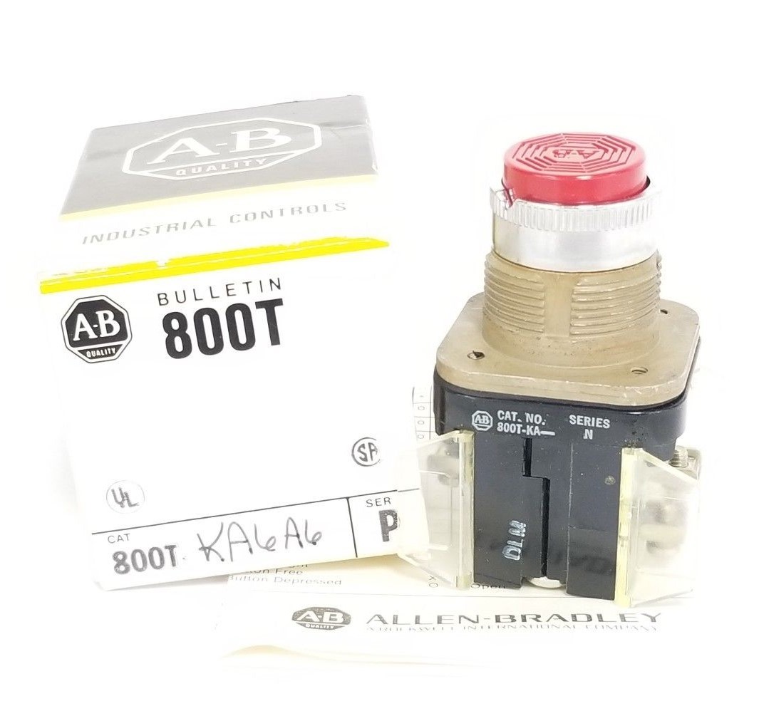 NIB ALLEN BRADLEY 800T-KA6A6 PUSH BUTTON 800TKA6A6, SER. P