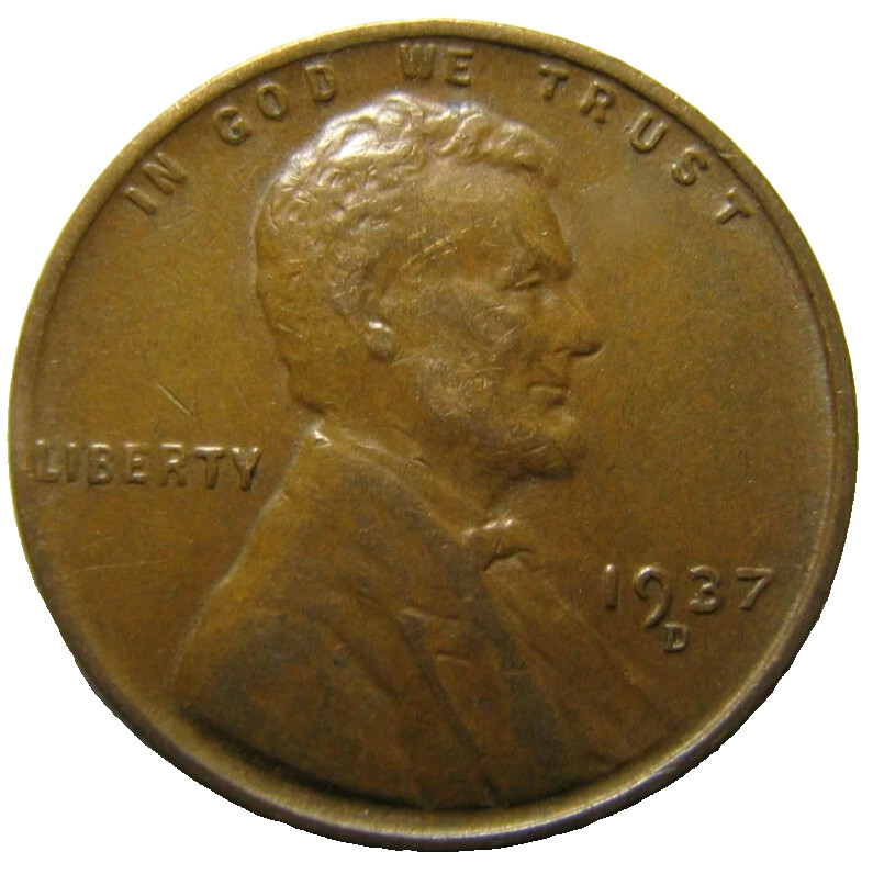 1937-D Lincoln Wheat Cent (G-F) Good to Fine Circulated 1c Copper Penny