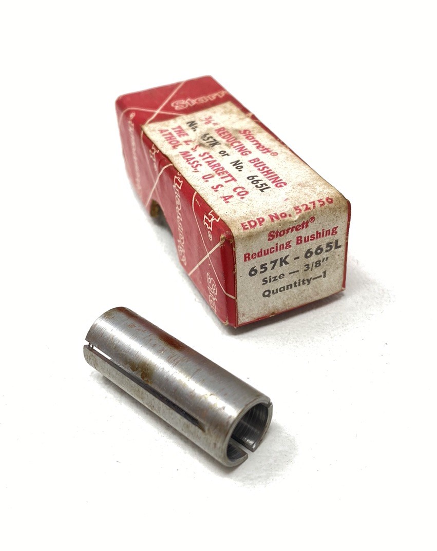 Starrett 657K - 665L Reducing Bushing for Swivel Post Snug 3/8” USA Made!