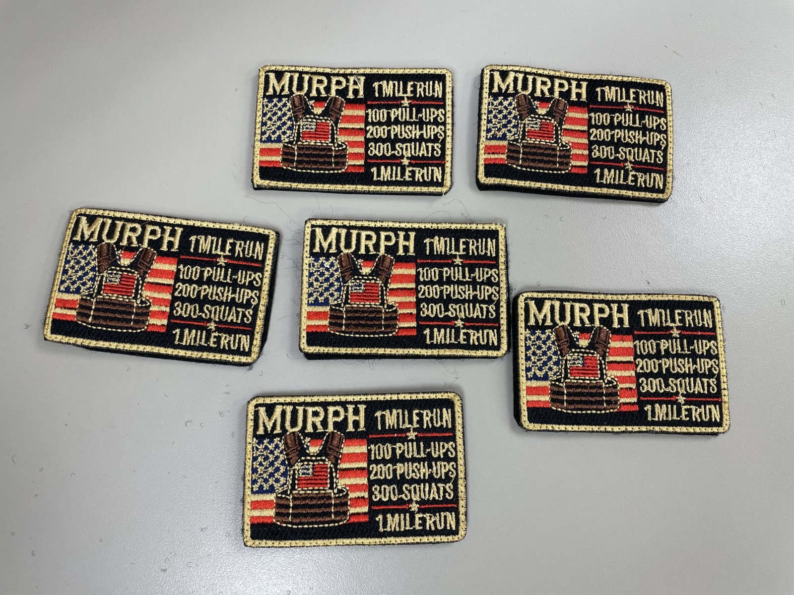 MURPH - Challenge Patch - Hero Honor WOD - Hook and Loop Backing Panel