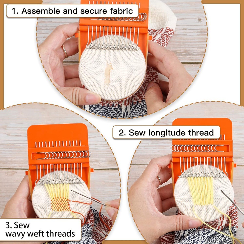 Darning Kits Machine with Threads, Complete Darning Kit for Beginners9938