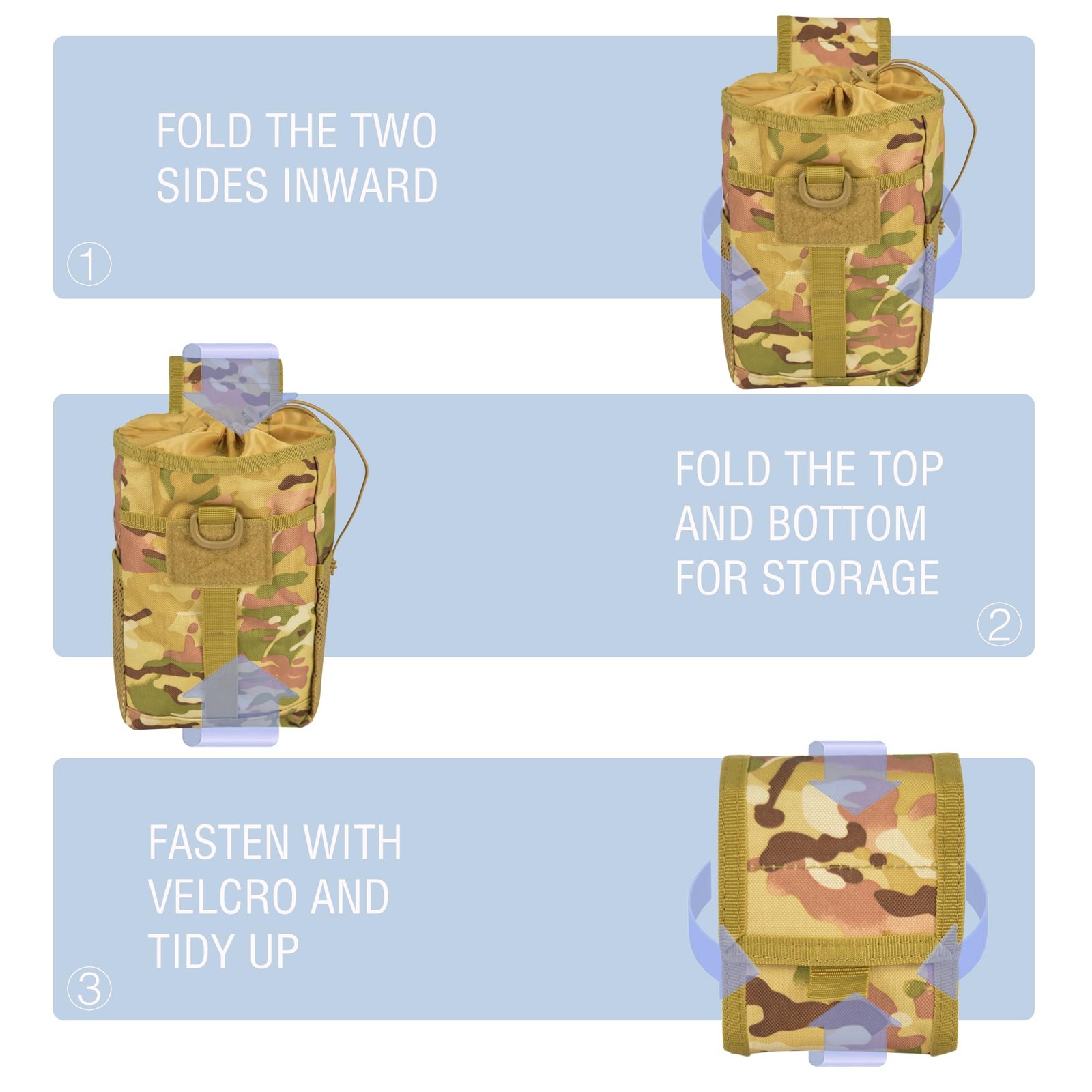 Tactical Molle Dump Pouch Drawstring Magazine Utility Pouch Foldable Durable ...