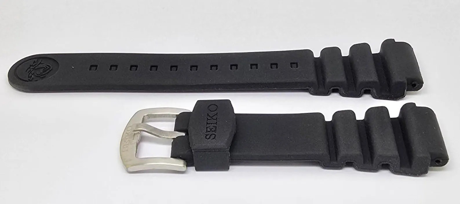 Vintage Seiko Silicon Watch Band Colour Black Size 22MM Condition New