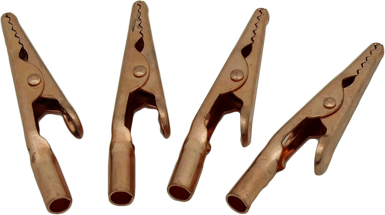 Solid Copper Alligator Clips 4Pc 2-Inch Crocodile Jaw Soldering Heat Sink & DIY