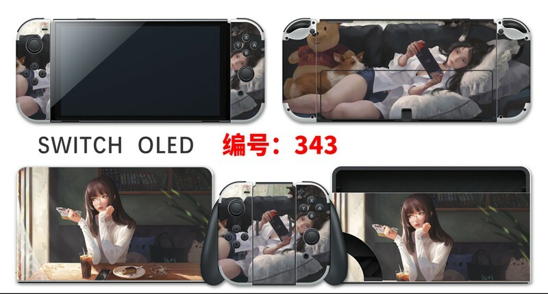 Vinyl Decal Skin Sticker Protector for Nintendo Switch OLED Anime Girl #343
