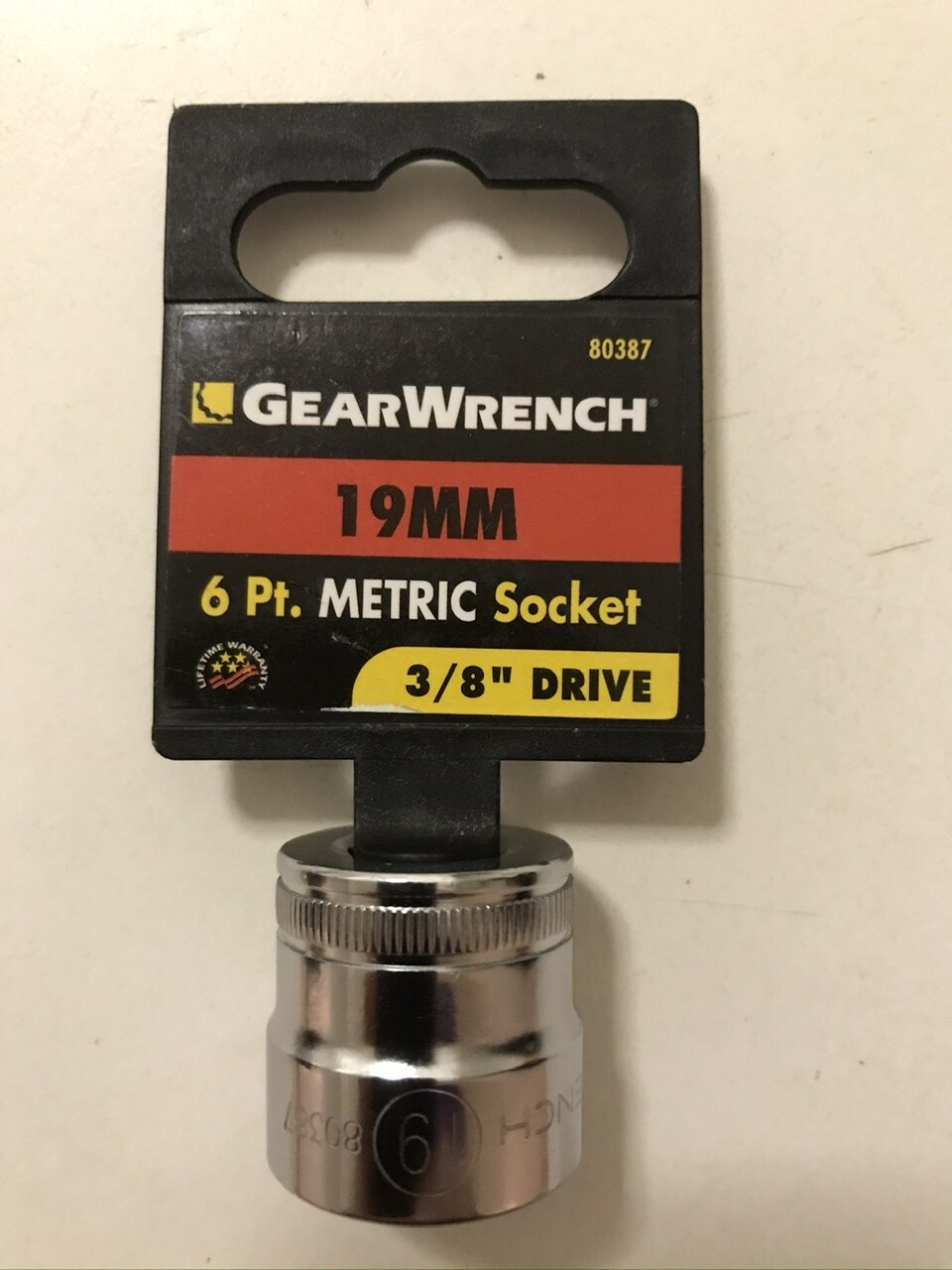 GEARWRENCH NEW 3/8" Drive  19MM  6pt  Socket