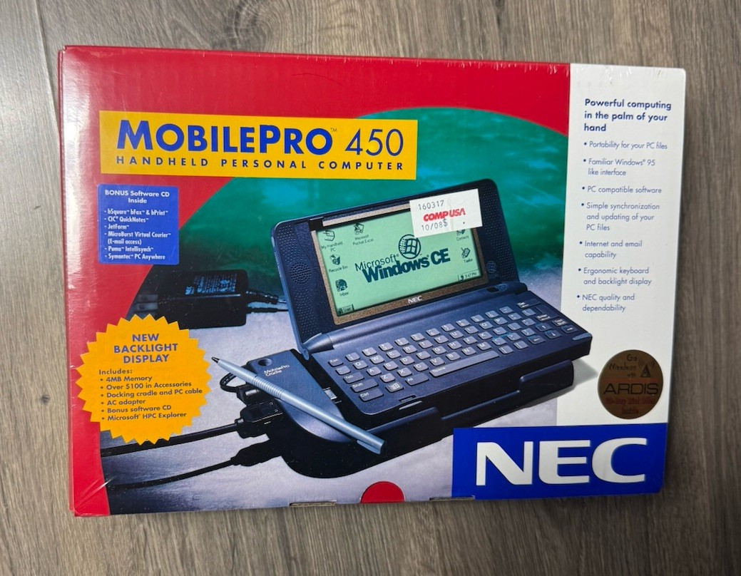 NEC Windows MobilePro 450 Handheld Personal Computer New Factory Sealed