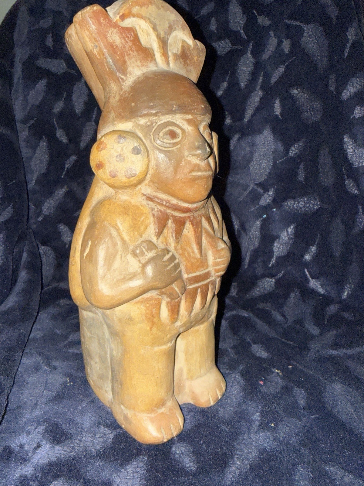 Replica of a Mochica (Moche) ceramic, Northern Peru, “ medicine man" 11” Tall