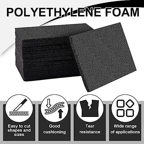 12pk Polyethylene Foam Pads for Packing Foam Sheets Cuttable Cushioning Inserts