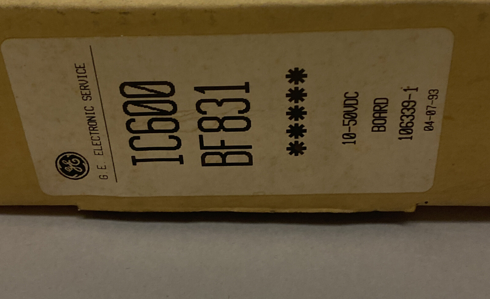 GE FANUC,IC600BF831K,INPUT MODULE 32POINT WITH LIGHTS NEW
