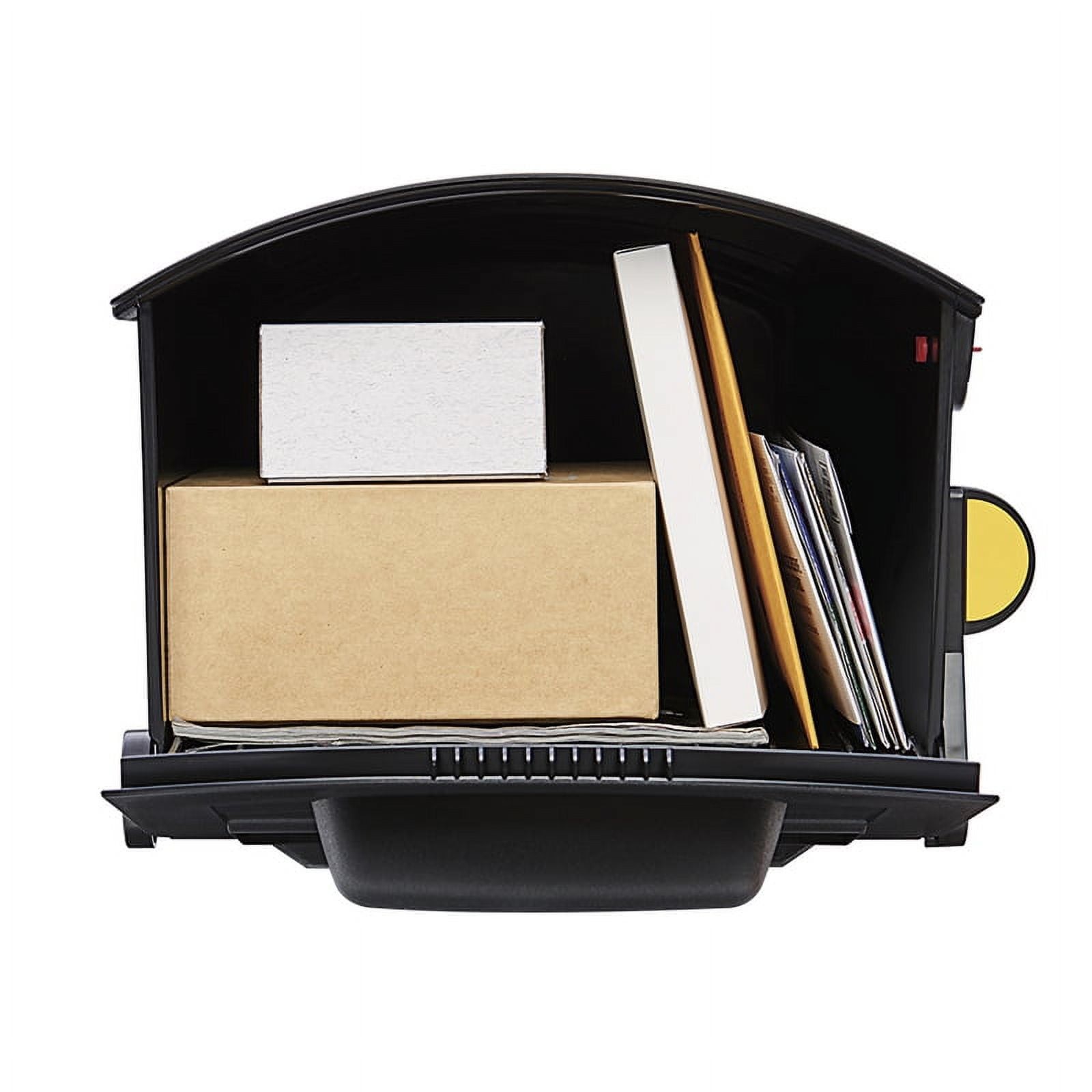 Architectural Mailboxes Patriot Plastic, Large, Post-Mount Mailbox in Black