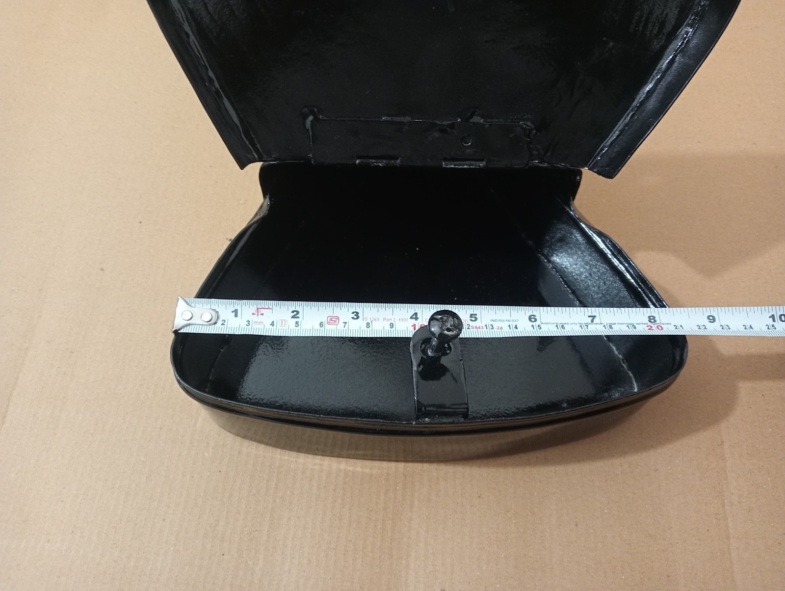 VINTAGE BSA,ARIEL TRIANGULAR TOOL BOX BLACK PAINTED STEEL |Fit For