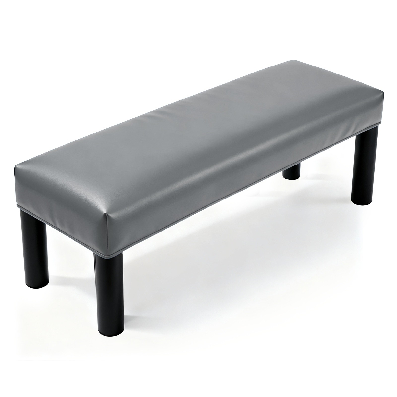 Stretch PU Waterproof Dining Bench Slipcover 31.5"-39.4", Dark Gray