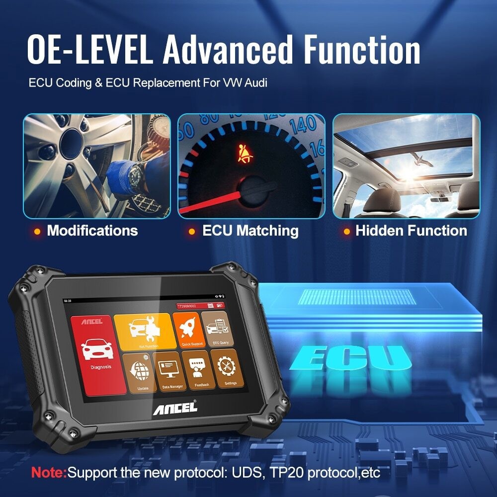 ANCEL V6 Bidirectional All System OBD2 Scanner Diagnostic Tool ECU Coding Reset