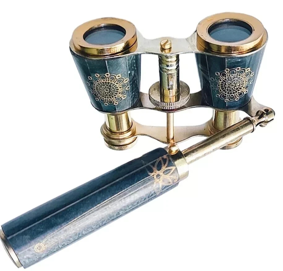 Victorian Style Opera Glasses – Mother of Pearl & Brass, France