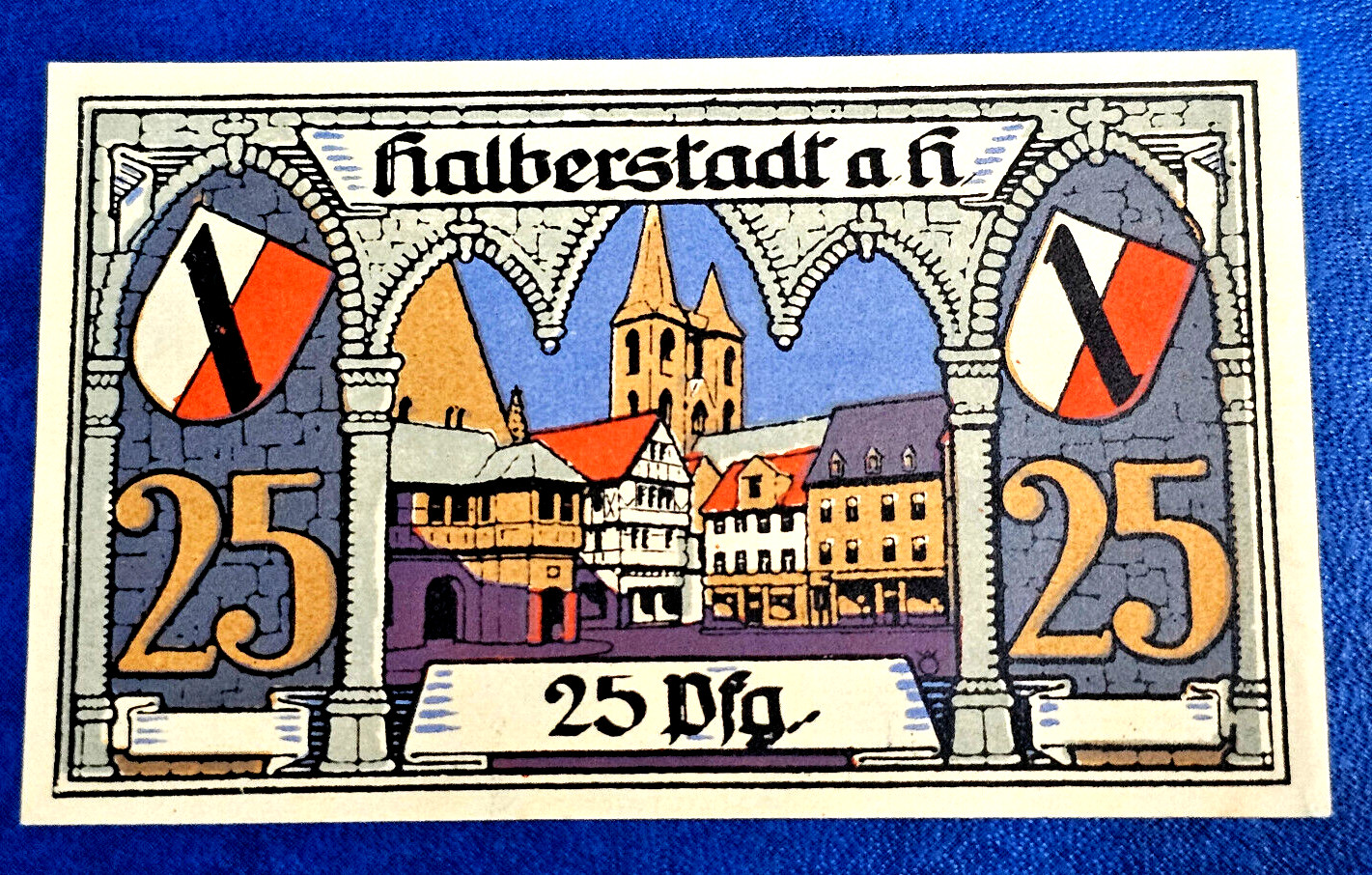 HALBERSTADT NOTGELD 25 PFENNIG 1920 EMERGENCY MONEY GERMANY BANKNOTE (32272)