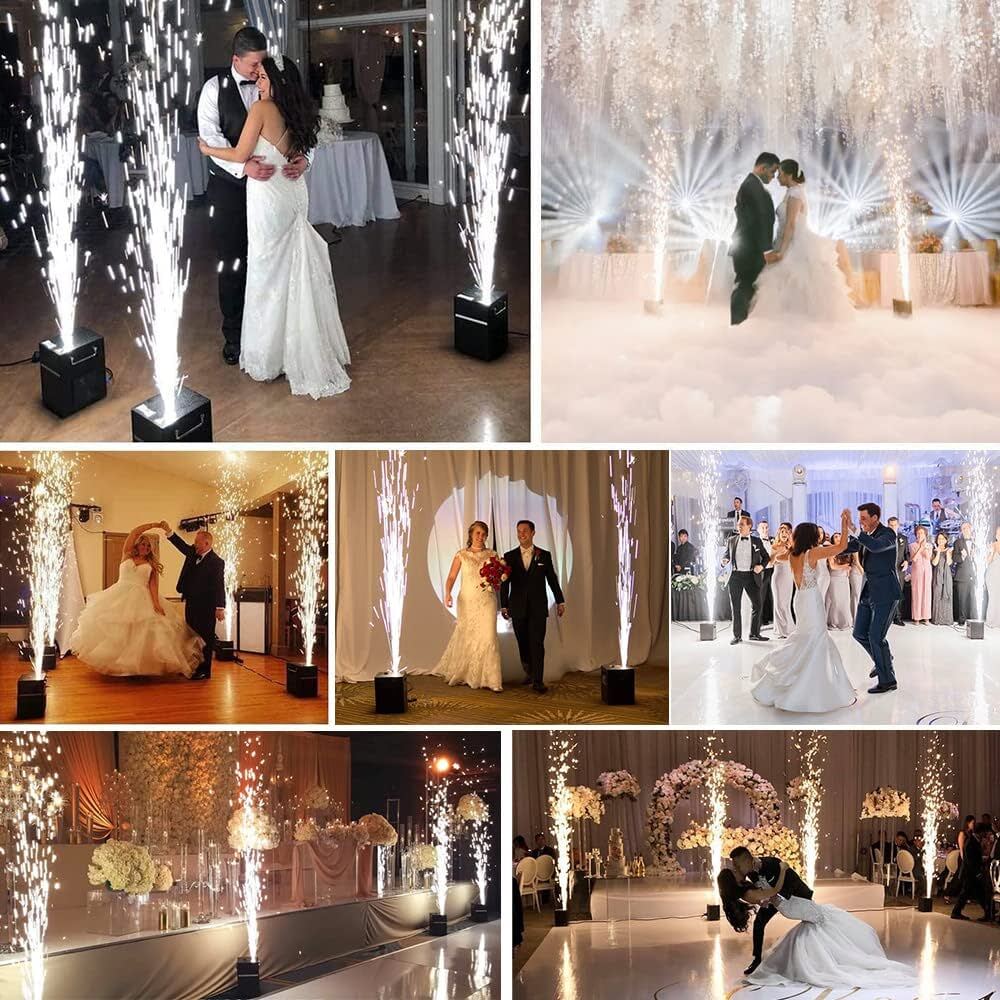 2PCS 700W DMX Cold Spark Machine Firework Machine Wedding &Flight Case