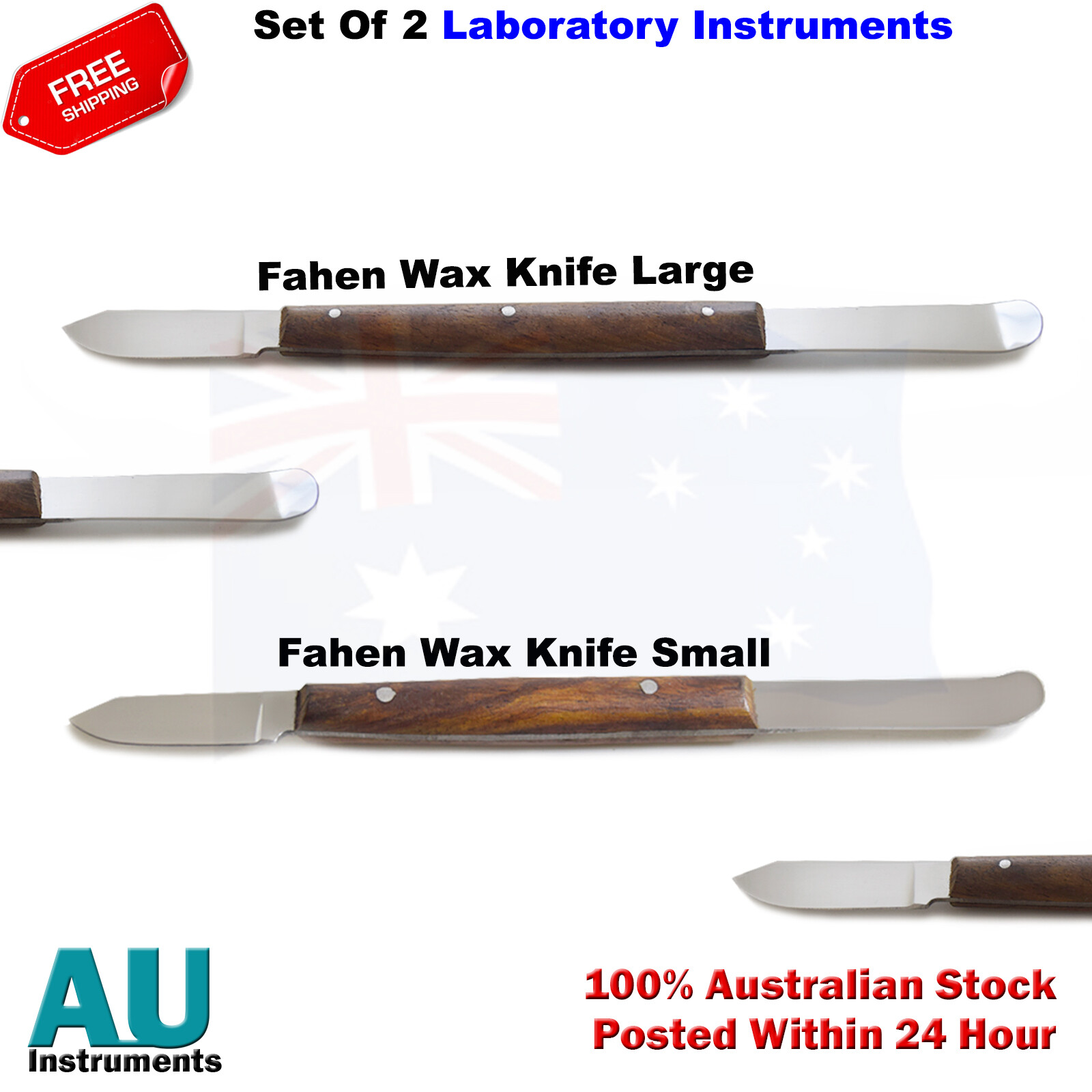 Set Of 2 Laboratory Wax Modelling & Carving Fahnestock Pottery Spatulas