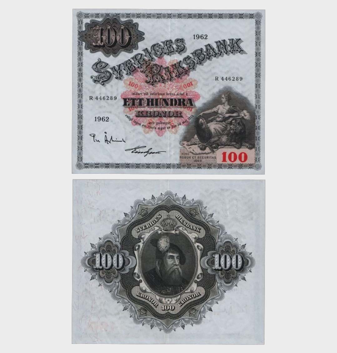 Sweden - 1962 - 100 Kronor - "EF"  #CO8125