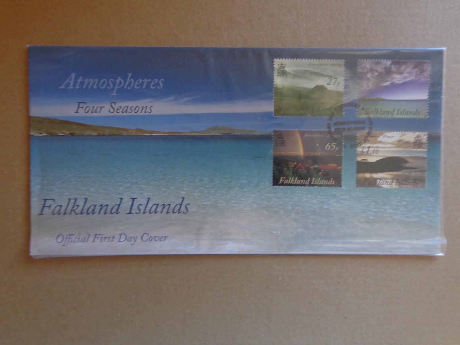 2010 - FDC - FALKLAND ISLANDS, ATMOSPHERES FOUR SEASON