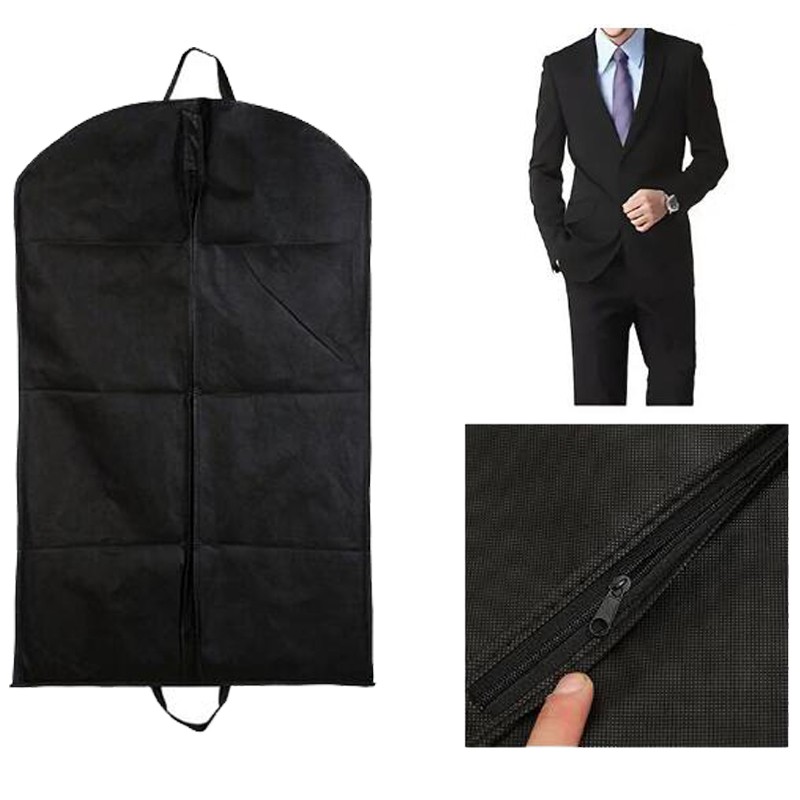 Suit & Garment bag Dress Cover/ Storage/ Travel Bag dust proof Breathable Black