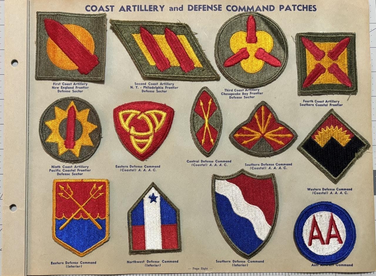 G W Lawrence Collection US Army Anti-Aircraft Command Patch Inv 8-13