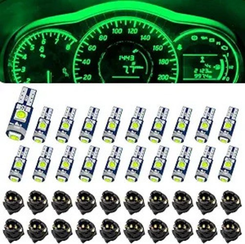 74 Led Bulb Dash Lights Super Bright, T5 37 74 LED Bulb with Twis Color: green
