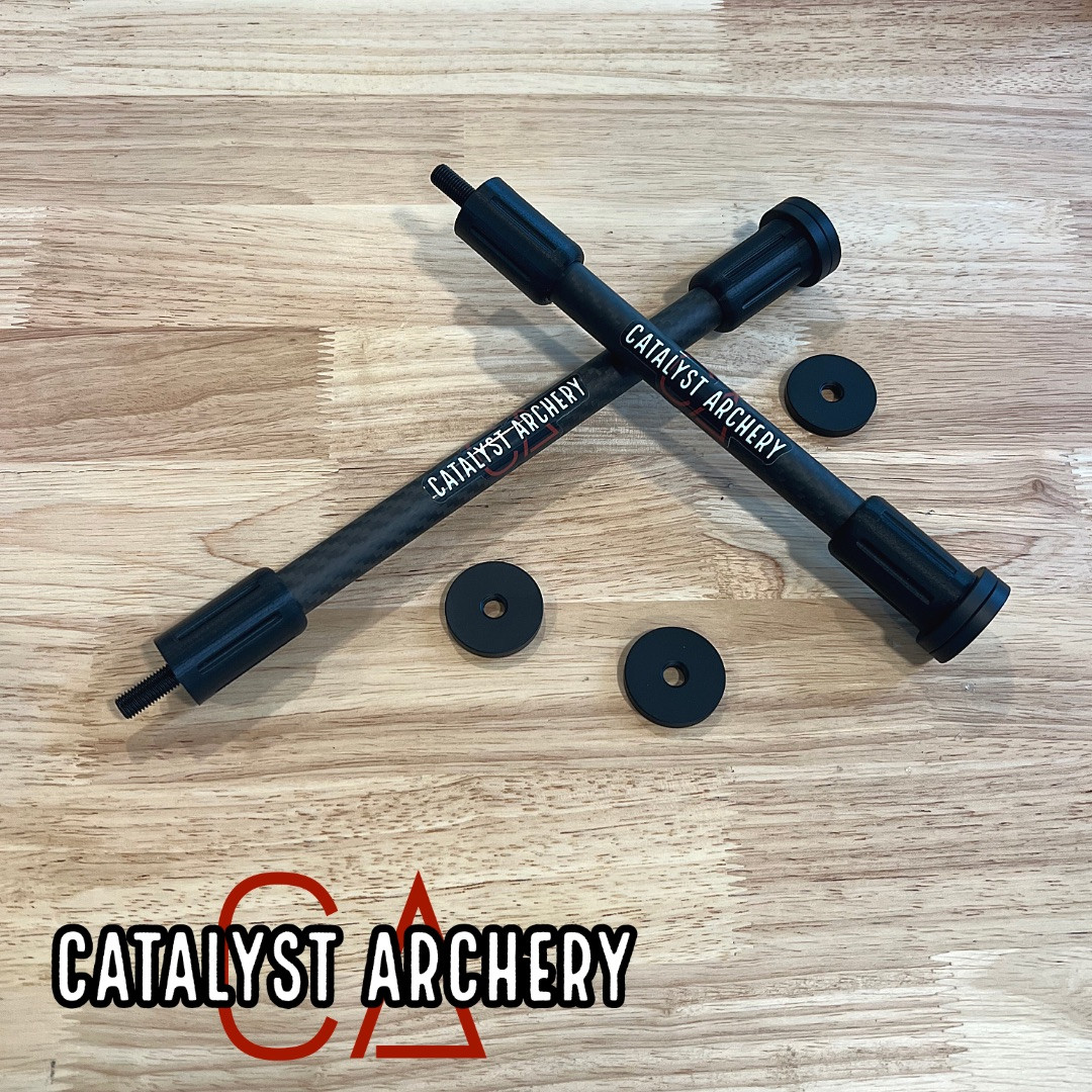 Hunting Stabilizer Set by Catalyst Archery 12”/8” Set. Includes 4 Oz of Weight.