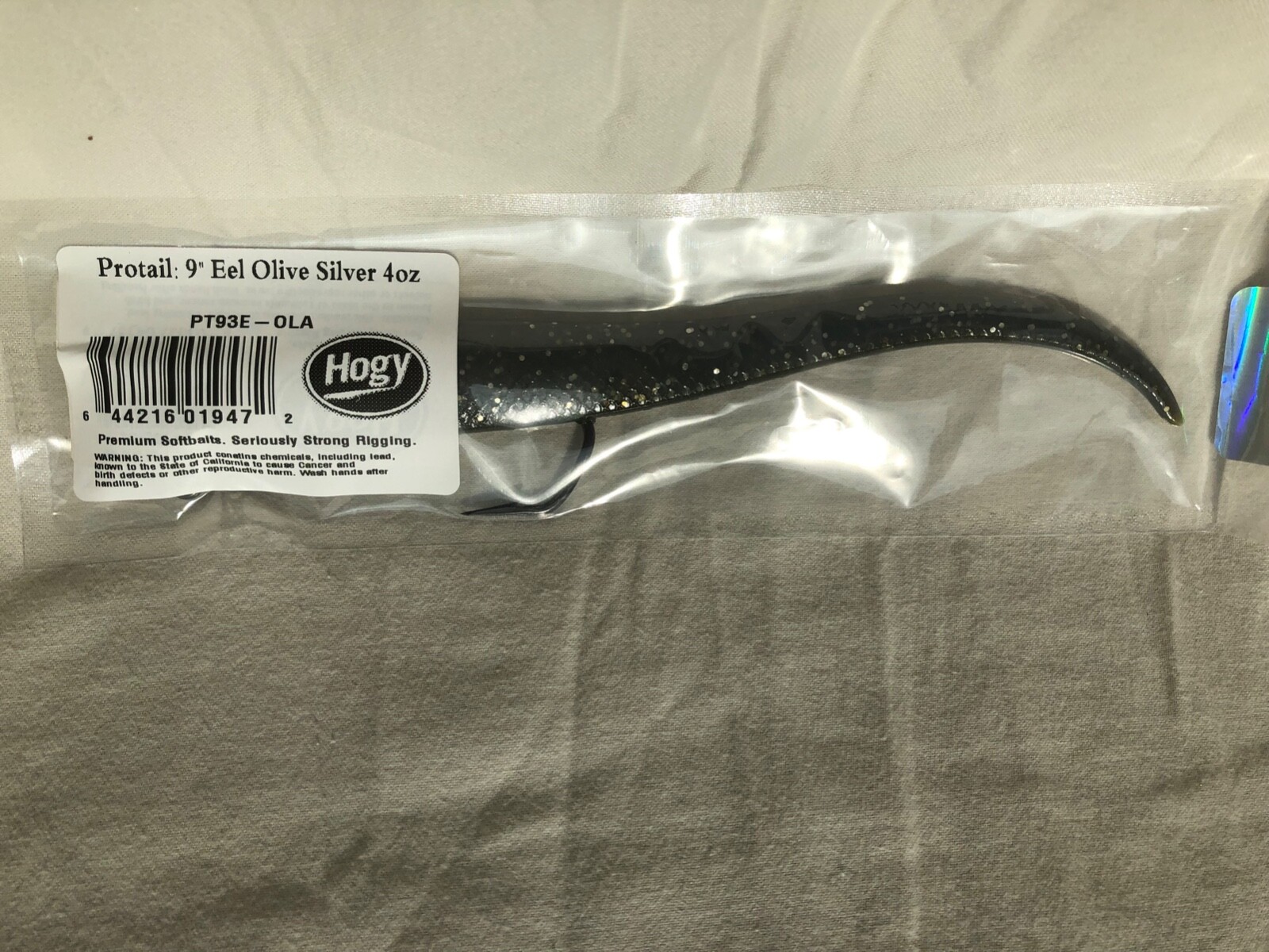 NEW Hogy 9" Protail Eel, Olive Silver Color, 4oz