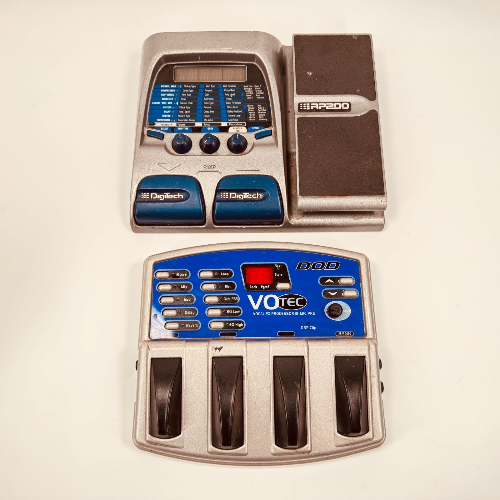 DOD VOTEC Vocal FX Processor & Digitech RP200 Guitar Processor Pedals UNTESTED