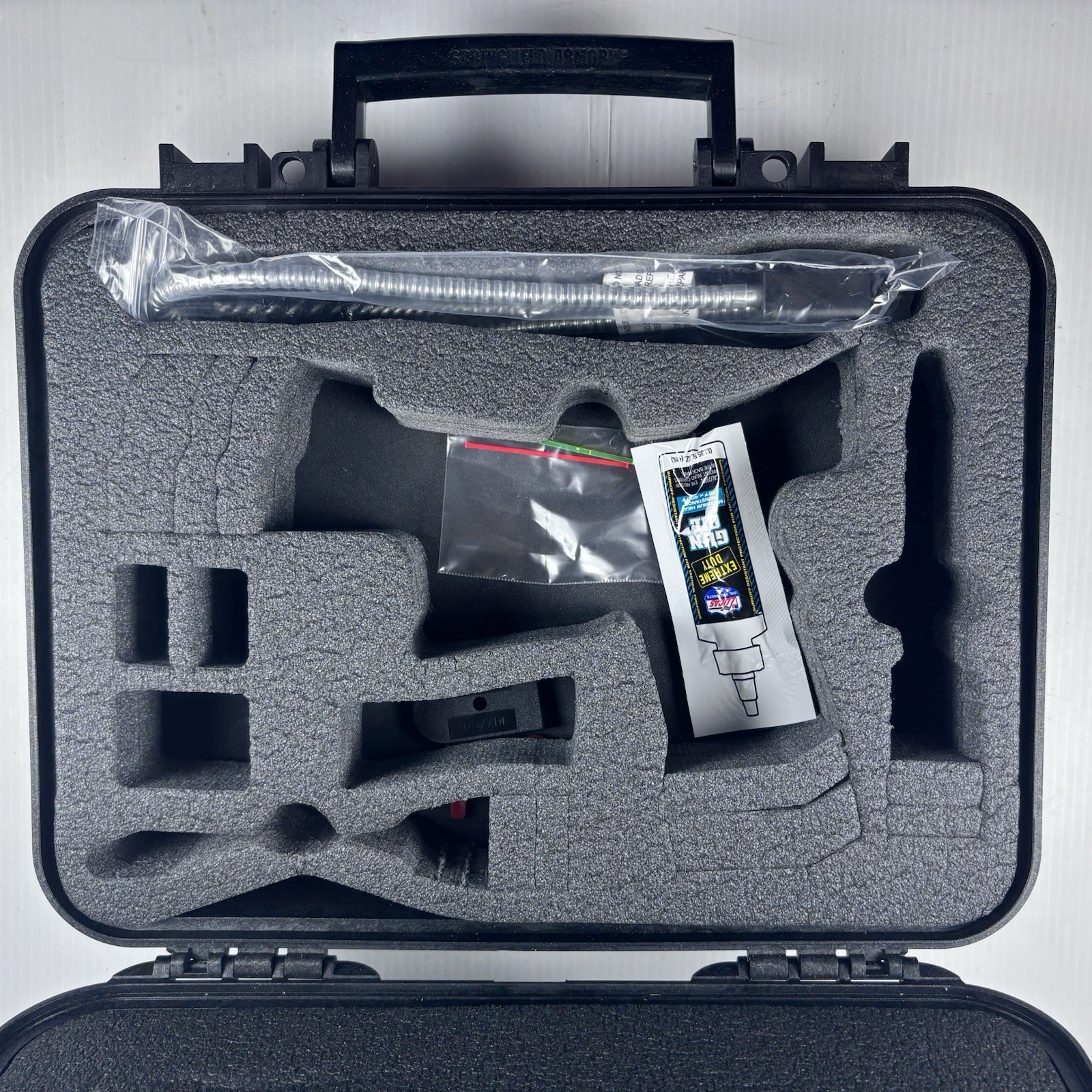 Springfield Armory XDE Black Hard CASE ONLY for 9mm Gun EMPTY with Lock ~ 2 Keys