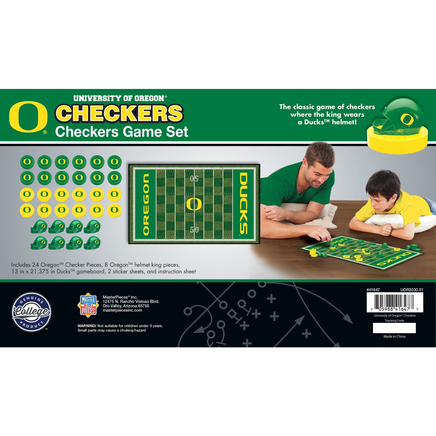 MasterPieces - Oregon Ducks - NCAA Checkers Board Game
