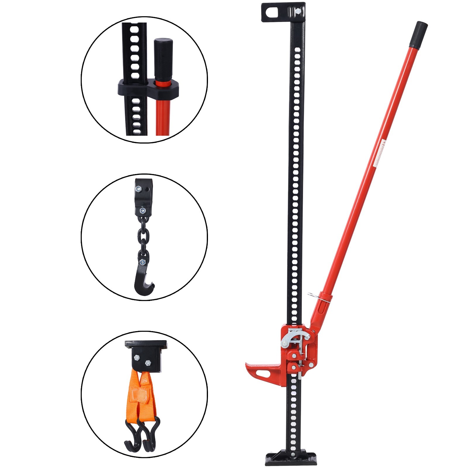 60" High Lift Farm Jack 7000lb Capacity Ratchet Off Road Tractor Truck SUV