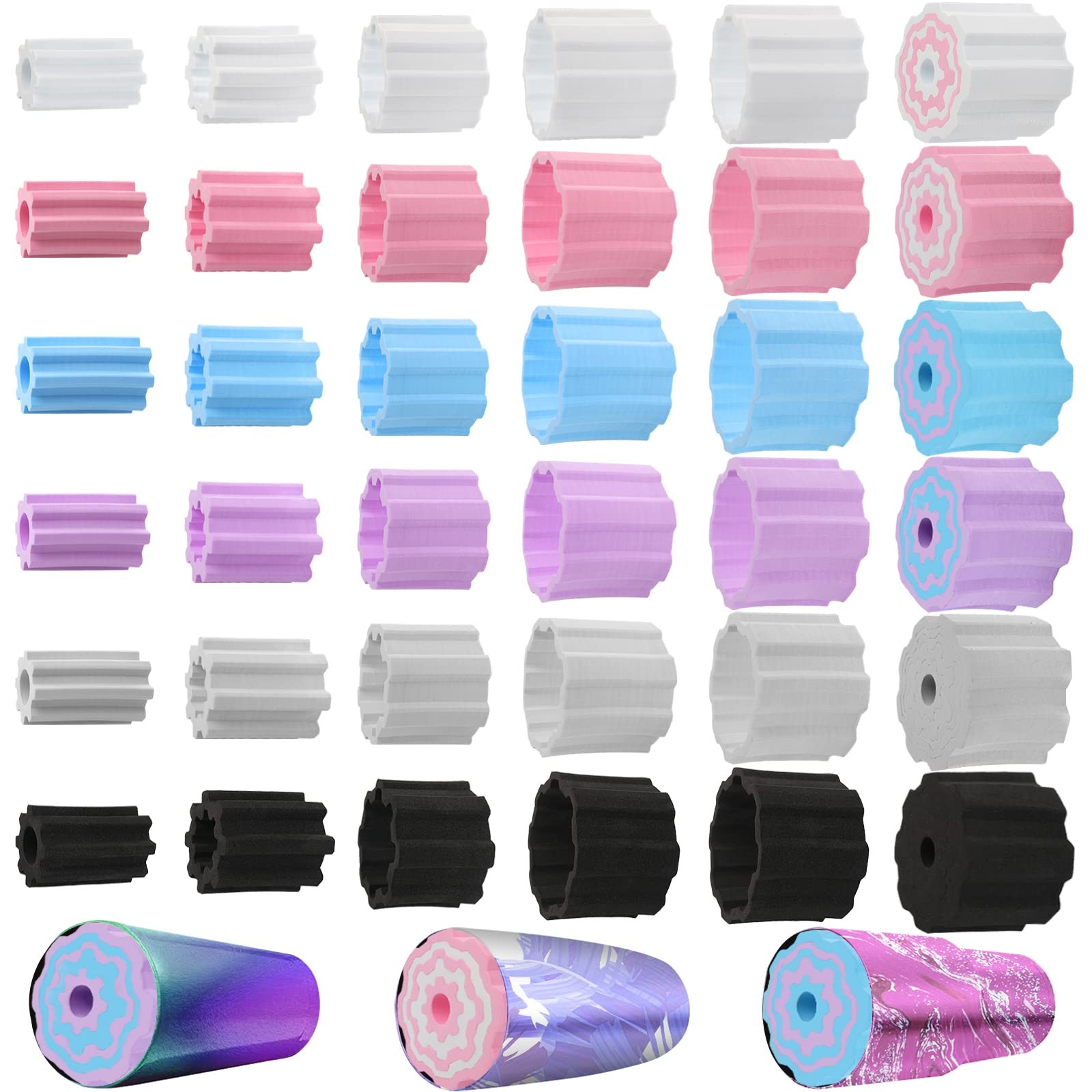30 Pcs Cup Turner Foam Set-5 Sizes Cup Turner Inserts Expandable Spinner Sponge