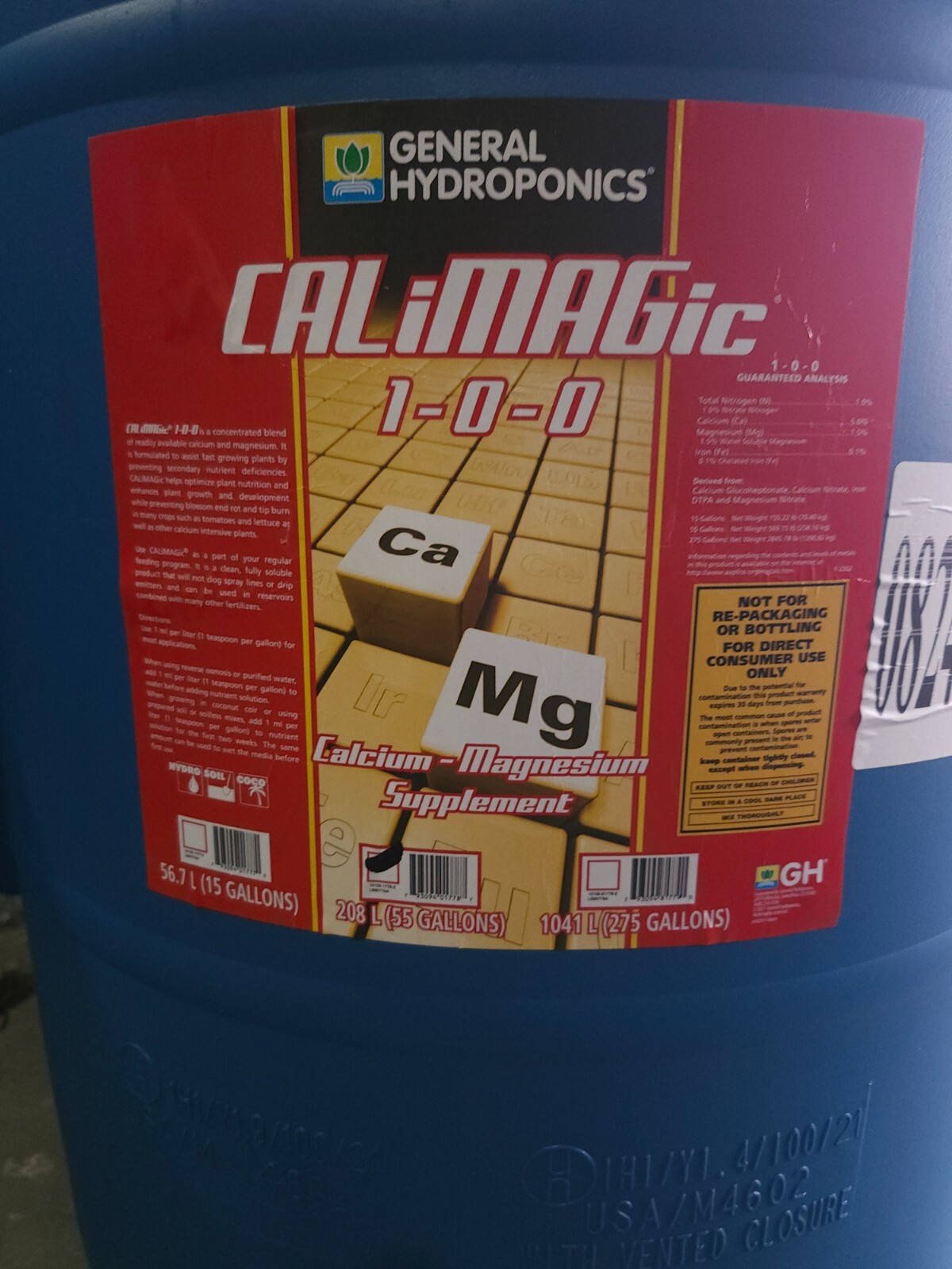 General Hydroponics Nutrients - CALi MAGic - 55gal Drum