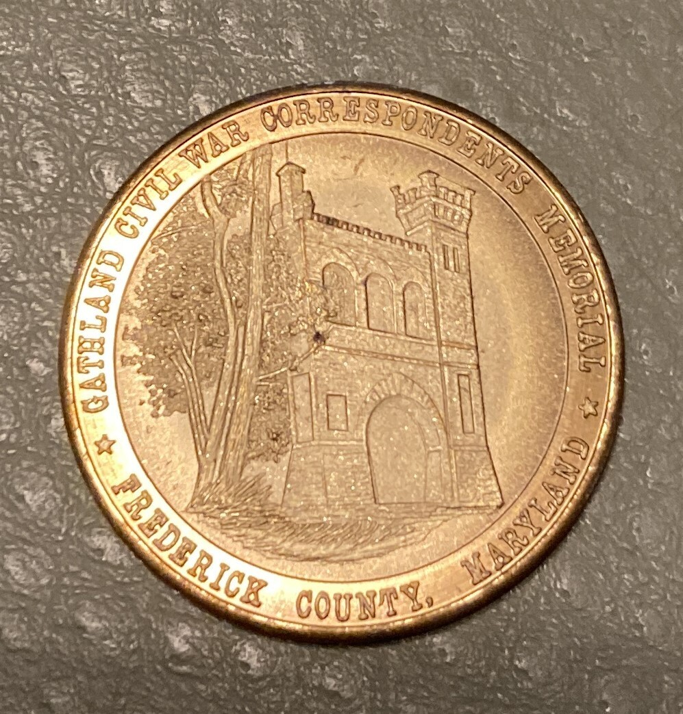 1962 Gathland Civil War Correspondents Memorial Souvenir Token Frederick MD