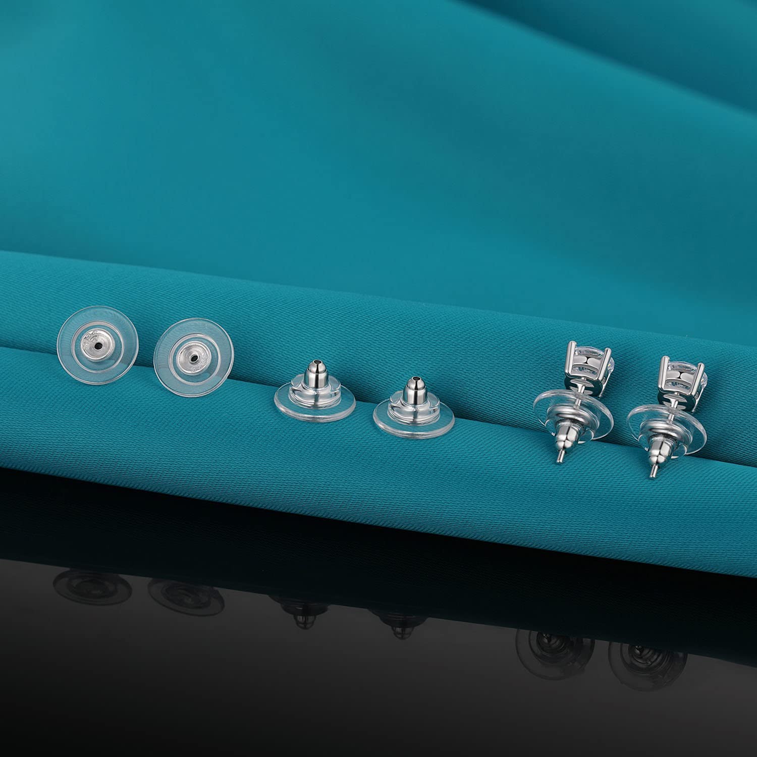 3 Pairs Sterling Silver Earring Backs, Adjustable Hypoallergenic Locking Fit ...