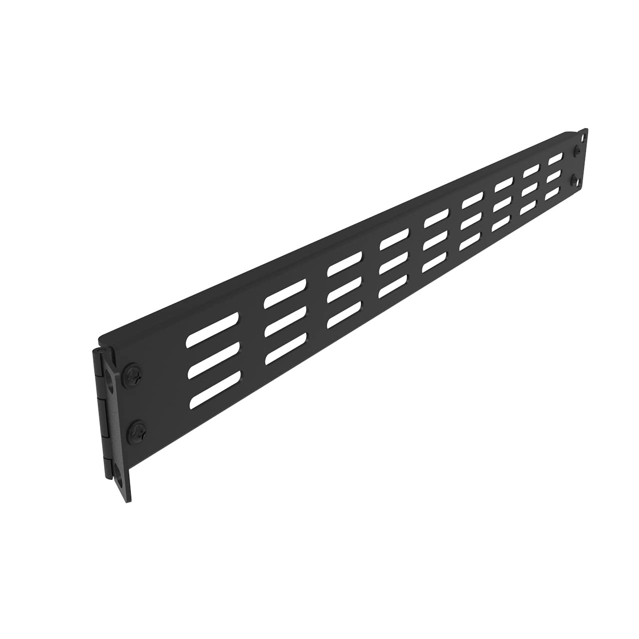 1U Hinged Blank Panel - Slot Vented Server Rack Panel for 19-Inch Network Cab...