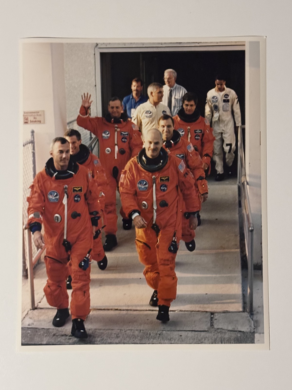 NASA STS-79 Astronauts Exit O&C Building For TCDT 2 Press Photo