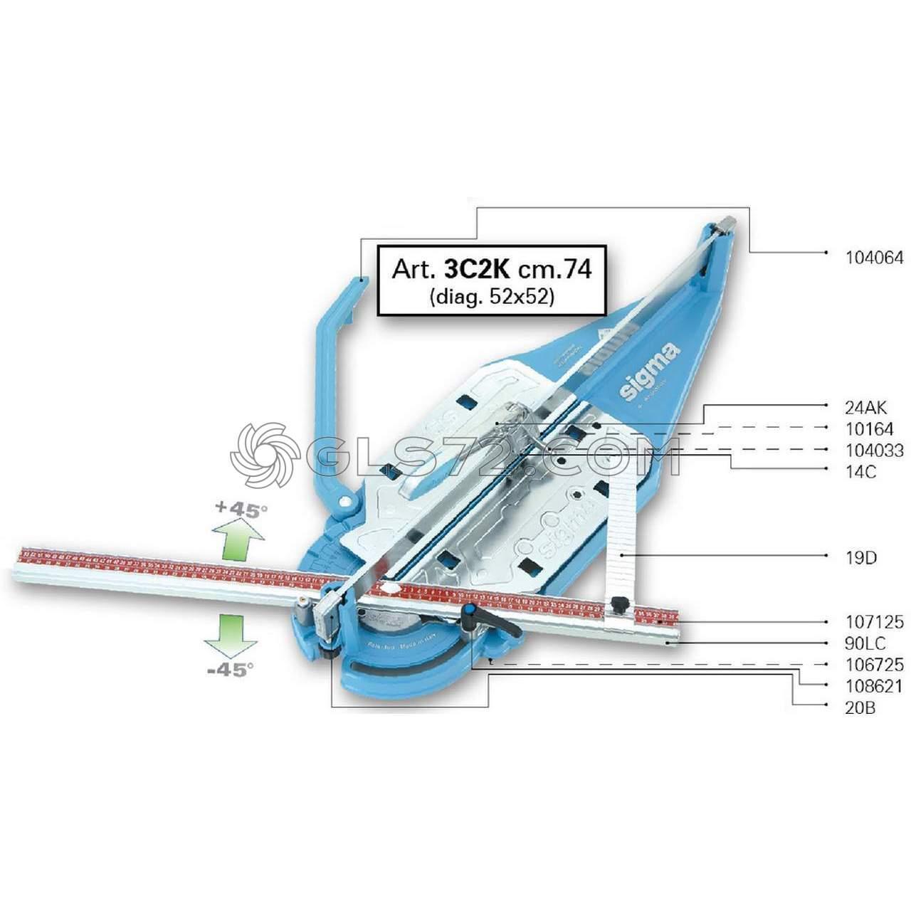SPARE PARTS AND ACCESSOIRES FOR TILE CUTTER SIGMA 3C2K