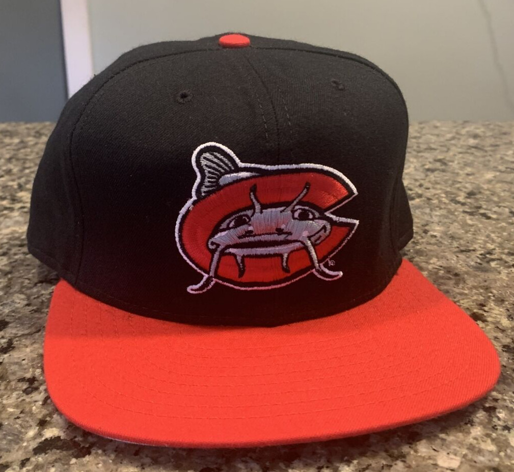 Carolina Mudcats Hat Cap Snapback New Era Dupont Pro Model Vintage 90s M/L USA
