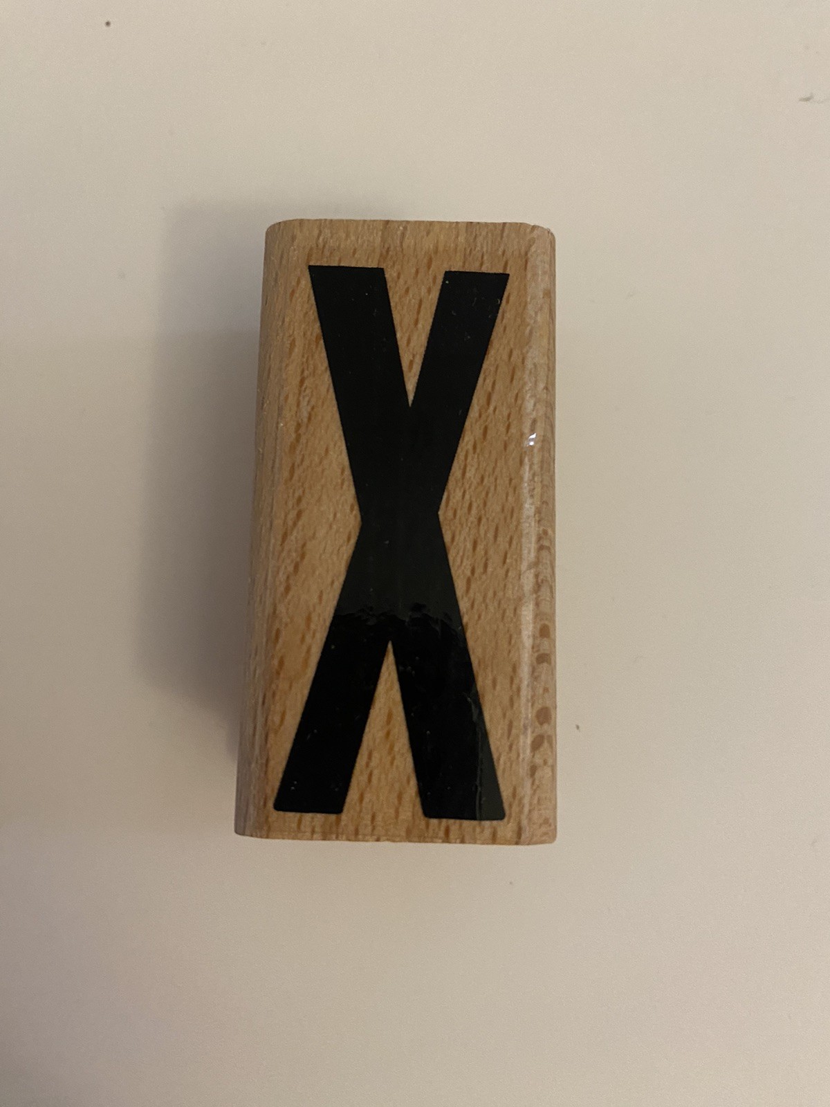 Letter X Wood Mounted Rubber Stamp EUC RS55