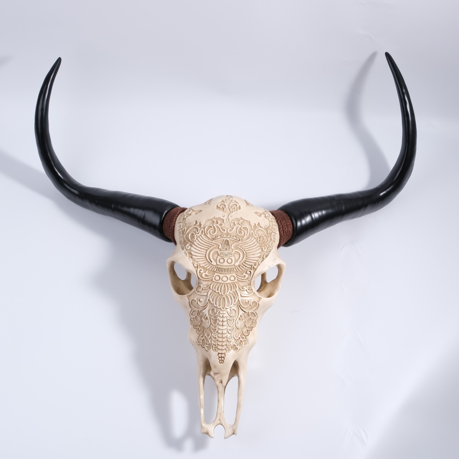 Bone-Inspired Bull Head Hanging Ornament-Resin Craft Lifelike Details