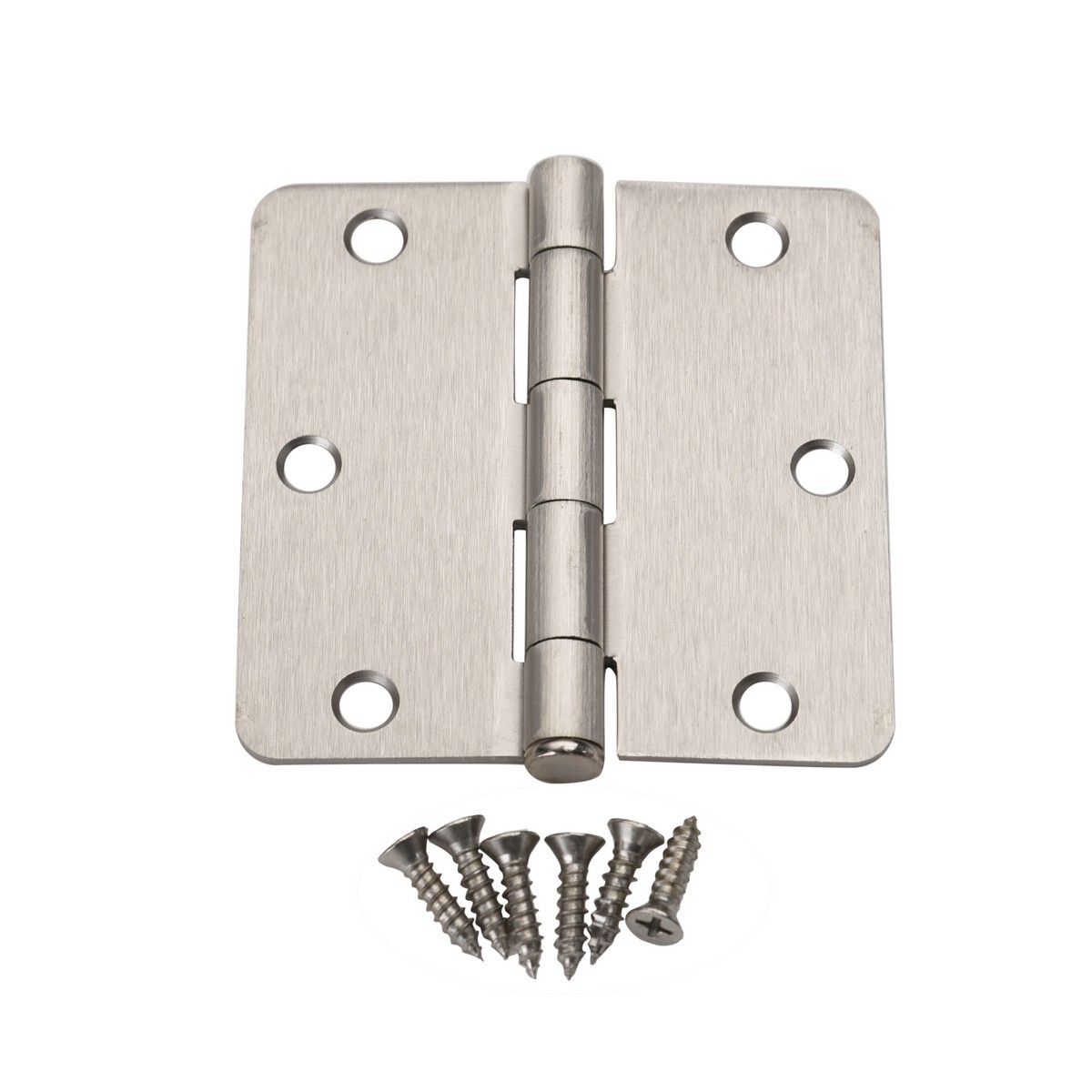 24 PCS Satin Nickel Steel Door Hinge 3.5"  61976  3 1/2"  1/4 Radius Corner SN