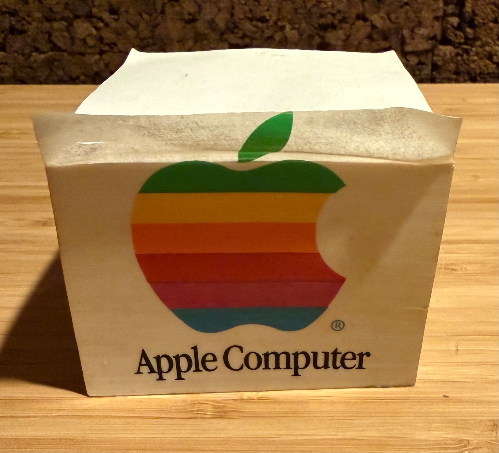 Vintage Apple Computer Rainbow Logo Macintosh Note Pad Memopad 1980s