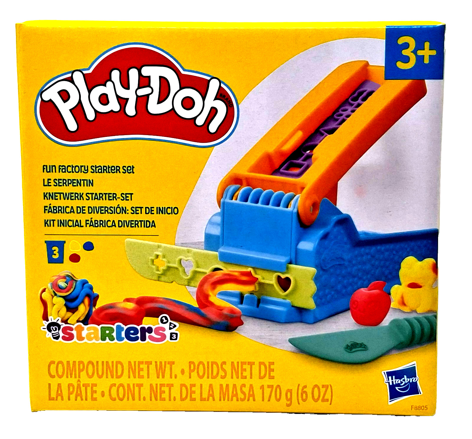 Play-Doh Fun Factory Starter Set 10 Shapes with 3 Colors Creative Play 3+